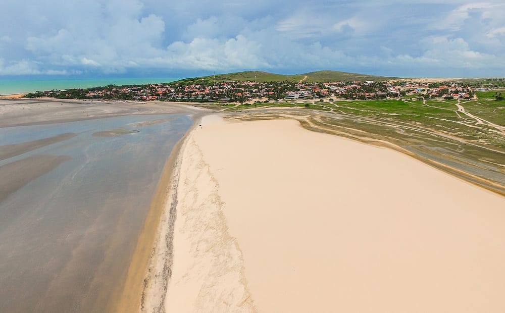 duna do pôr do sol em Jericoacoara, no Ceará