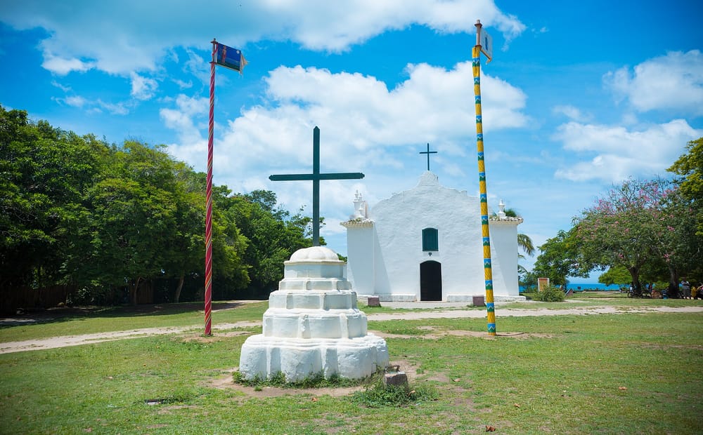 Quadrado histórico de Trancoso, na Bahia