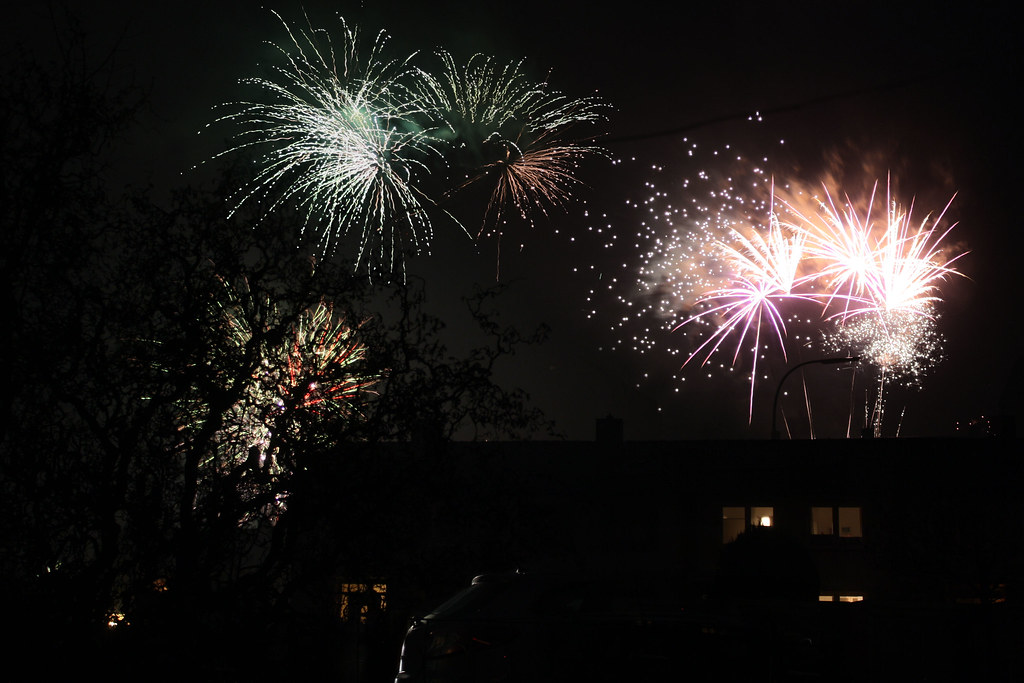 fireworks new year night