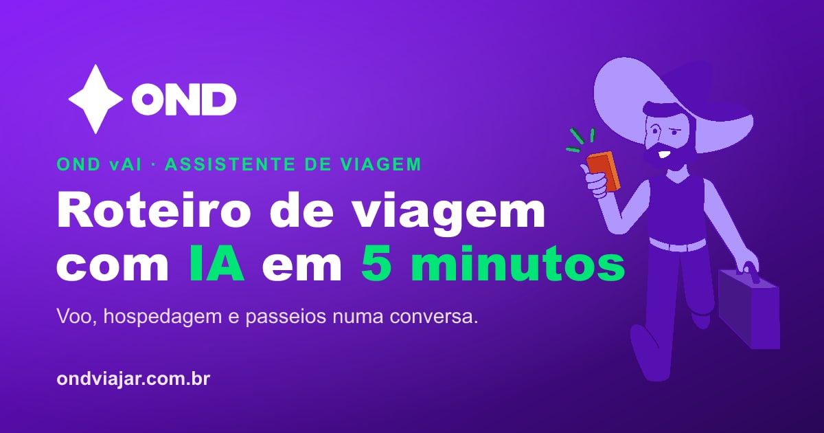 Ond Rae Roteiro de viagem com IA em 5 minutos — OND vAI