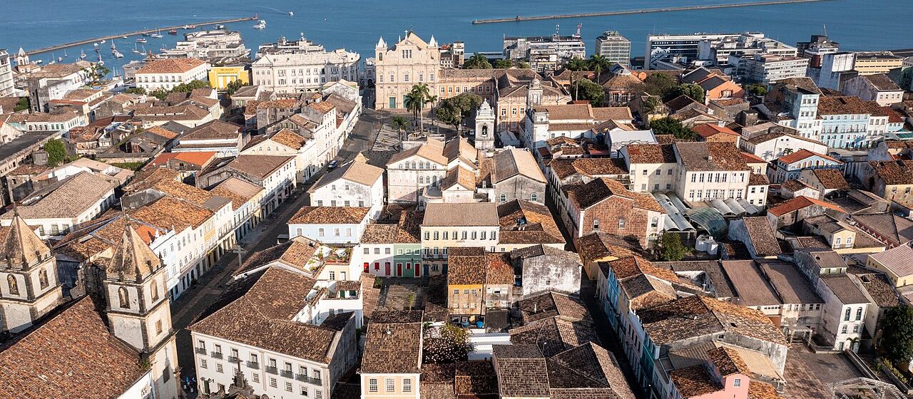 Historic center of Salvador seen from above