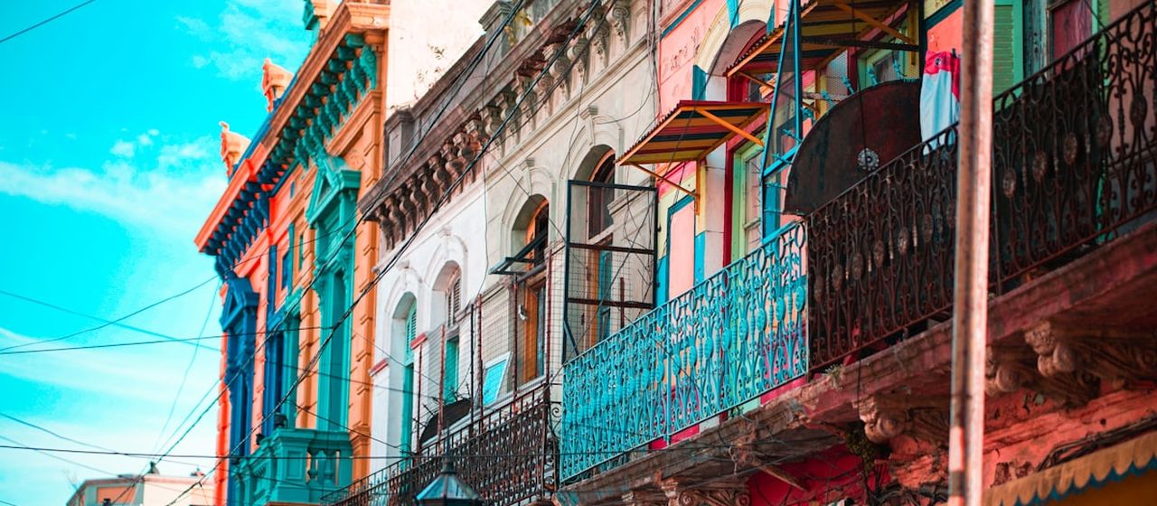 Colorful houses of Caminito in Buenos Aires