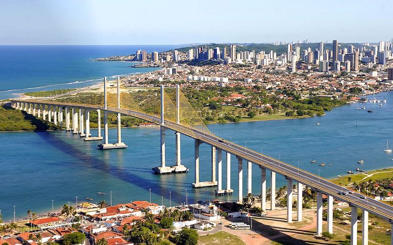 Ponte Newton Navarro e a orla de Natal