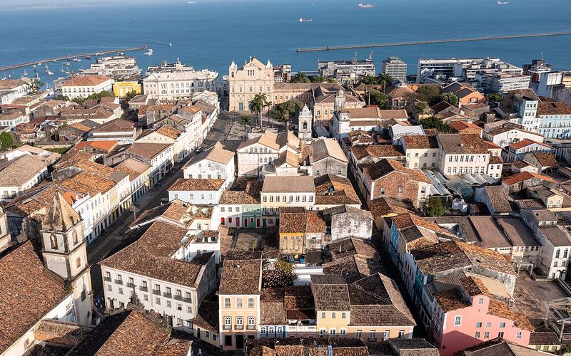 Vista aérea do centro histórico de Salvador